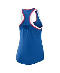 Wear by Erin Andrews Women's Royal Kansas Jayhawks Open Hole Razorback Tank Top