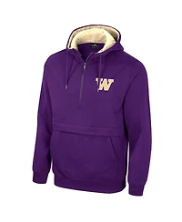 Colosseum Men's Purple Washington Huskies Half-Zip Hoodie