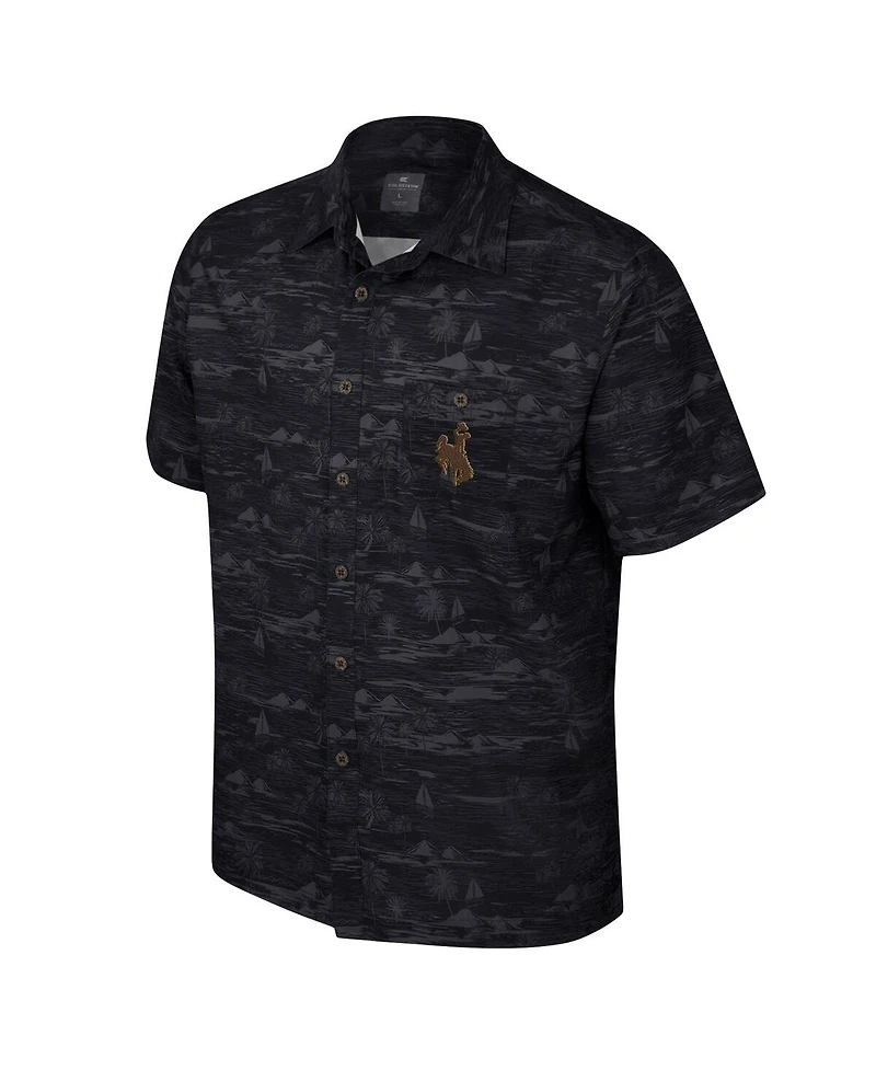Colosseum Men's Brown Wyoming Cowboys Ozark Button-Up Shirt