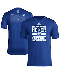 Adidas Men's Royal Kansas Jayhawks Honor Support Pre-Game T-Shirt