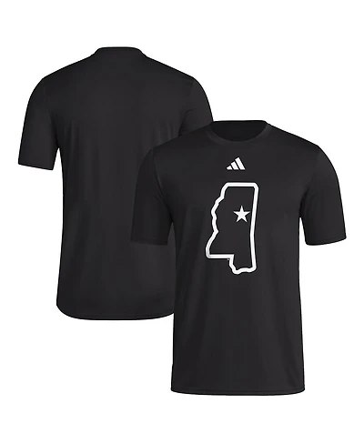 Adidas Men's Black Mississippi State Bulldogs Strategy Pre-Game T-Shirt