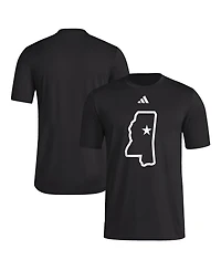 Adidas Men's Black Mississippi State Bulldogs Strategy Pre-Game T-Shirt