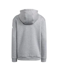 Adidas Big Boys and Girls Heather Gray Miami Hurricanes Puffed Out Pullover Hoodie