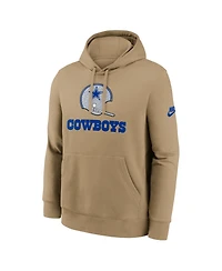 Nike Men's Tan Dallas Cowboys Best Season Rewind Club Pullover Hoodie