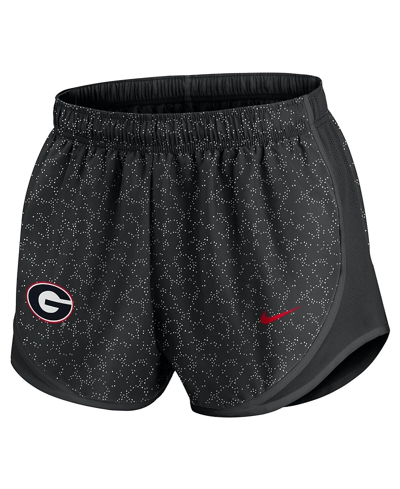 Nike Women's Black Georgia Bulldogs Tempo Pattern Dri-fit Shorts