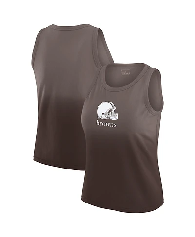 Wear by Erin Andrews Women's x Gracie Hunt Brown Cleveland Browns Ombre Tank Top