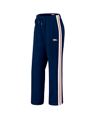 Wear by Erin Andrews Women's Navy Denver Broncos Color-Block Straight Leg Pants