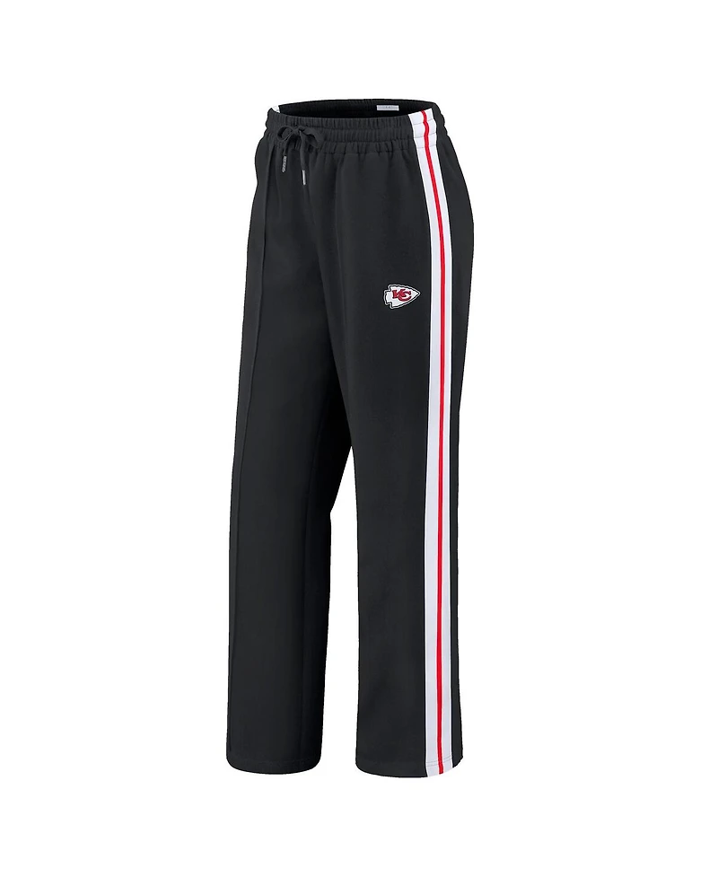 Wear by Erin Andrews Women's Black Kansas City Chiefs Color-Block Straight Leg Pants