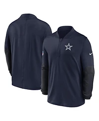 Nike Men's Navy Dallas Cowboys Sideline Dri-fit Half-Zip Pullover