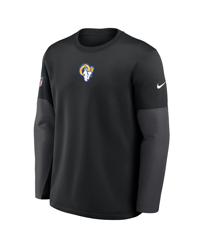 Nike Men's Black Los Angeles Rams Sideline Scripted to Win Performance Long Sleeve T-Shirt
