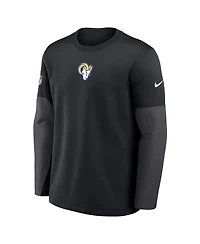 Nike Men's Black Los Angeles Rams Sideline Scripted to Win Performance Long Sleeve T-Shirt