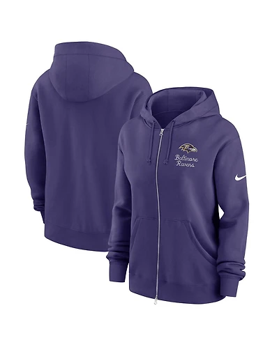 Nike Women's Purple Baltimore Ravens Phoenix Rewind Full-Zip Hoodie