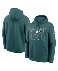 Nike Men's Midnight Green Philadelphia Eagles Busted Play Club Fleece Pullover Hoodie