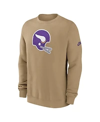 Nike Men's Tan Minnesota Vikings Swing Pass Rewind Club Pullover Sweatshirt