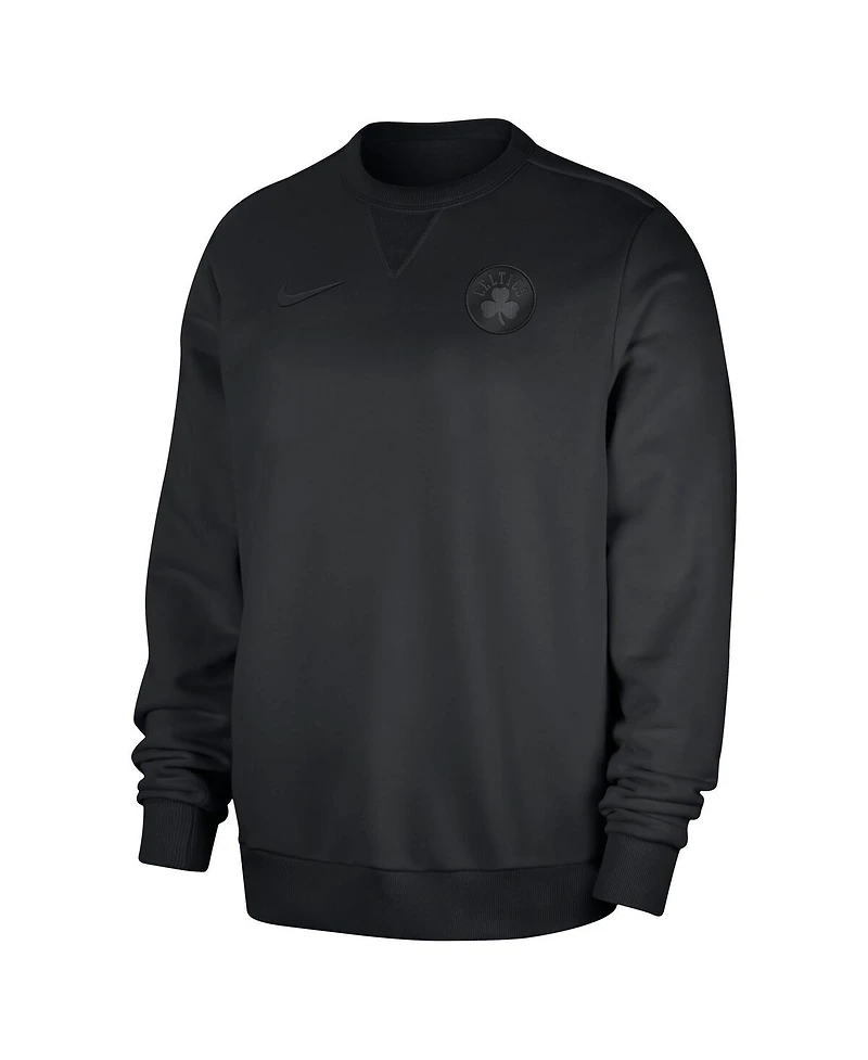 Nike Men's Black Boston Celtics Authentic Standard Issue Travel Performance Pullover Sweatshirt