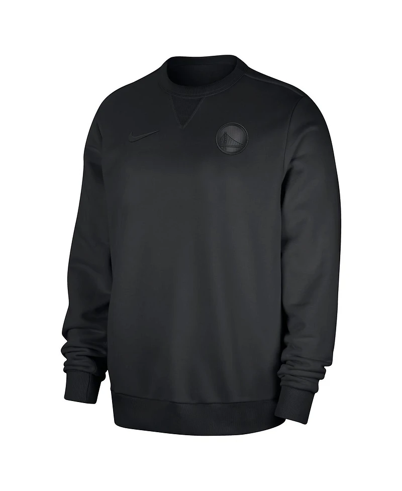 Nike Men's Black Golden State Warriors Authentic Standard Issue Travel Performance Pullover Sweatshirt