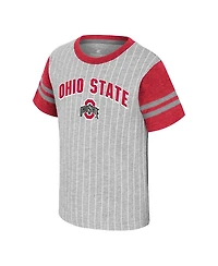 Colosseum Toddler Heather Gray Ohio State Buckeyes Airball T-Shirt