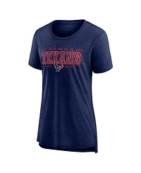 Nike Women's Navy Houston Texans Vintage Graphic Tri-Blend Scoop Neck T-Shirt