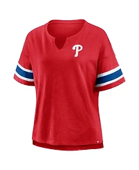 Fanatics Women's Red Philadelphia Phillies Curl Route T-Shirt
