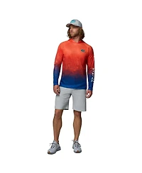 Columbia Men's Orange Florida Gators Pfg Gradient Water Super Terminal Tackle Hoodie Omni-Wick T-Shirt