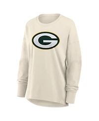 Fanatics Women's Cream Green Bay Packers Dove Legacy Long Sleeve T-Shirt