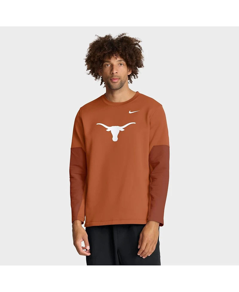 Nike Men's Texas Orange Longhorns 2025 Sideline Coach Performance Long Sleeve T-Shirt