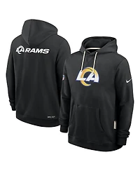 Nike Men's Black Los Angeles Rams Sideline Standard Issue Initial Home Dri-fit Hoodie