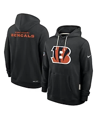 Nike Men's Black Cincinnati Bengals Sideline Standard Issue Initial Home Dri-fit Hoodie