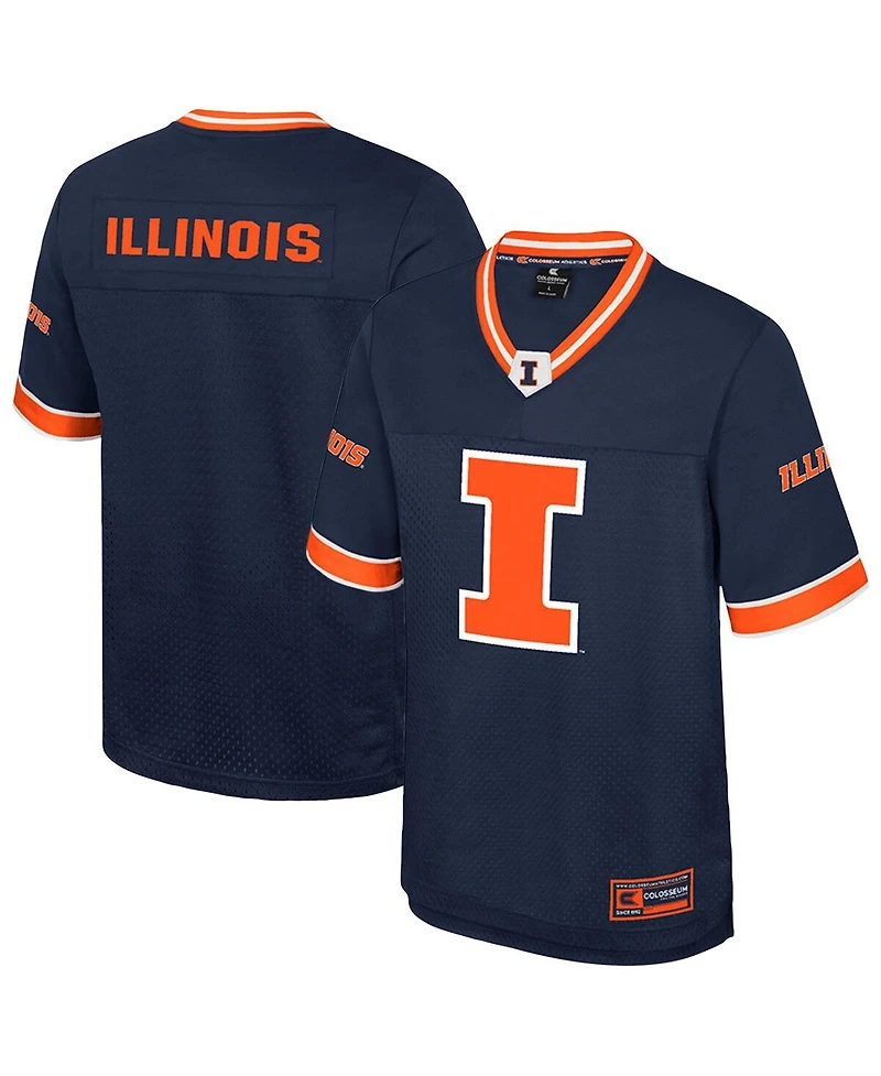 Colosseum Men's Navy Illinois Fighting Illini Nothing but the Hits Football Jersey