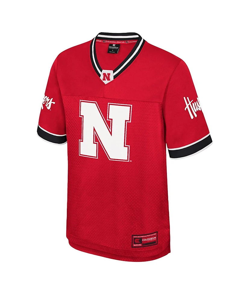 Colosseum Men's Red Nebraska Huskers Nothing but the Hits Football Jersey
