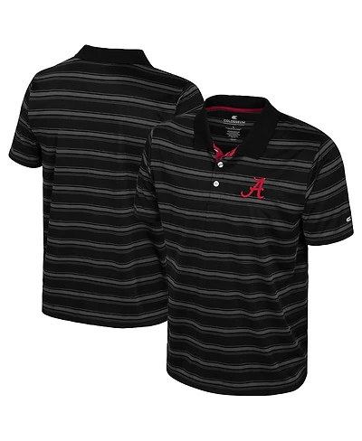 Colosseum Men's Black Alabama Crimson Tide Milk Steak Polo Shirt