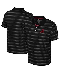 Colosseum Men's Black Alabama Crimson Tide Milk Steak Polo Shirt