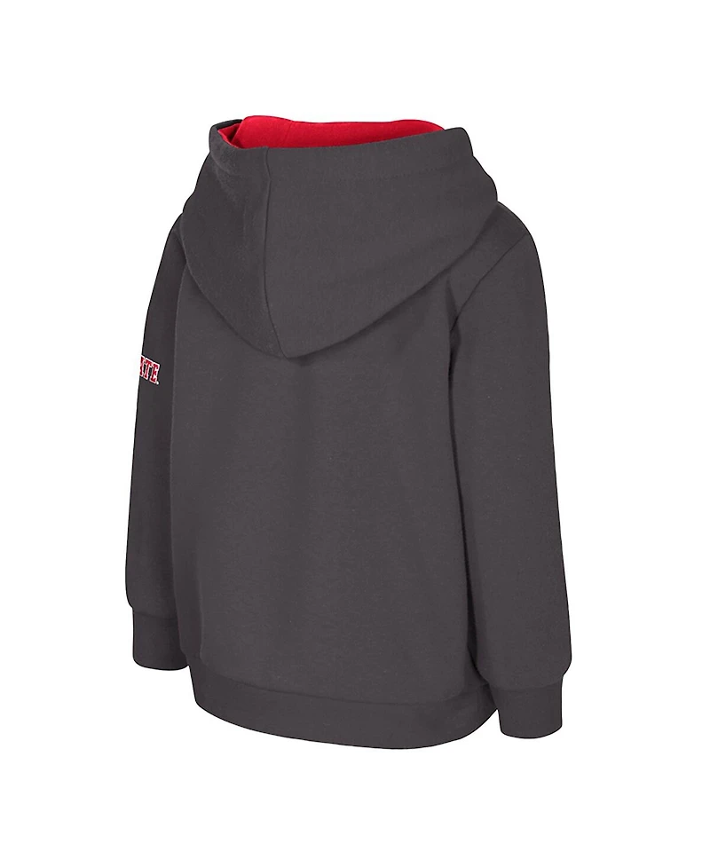 Colosseum Toddler Charcoal Ohio State Buckeyes Big Logo Volume Fleece Pullover Hoodie