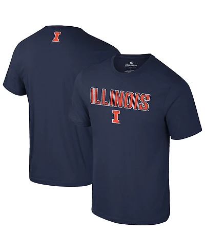 Colosseum Men's Navy Illinois Fighting Illini Color Pop Active Blend T-Shirt