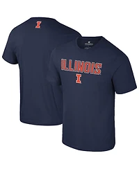 Colosseum Men's Navy Illinois Fighting Illini Color Pop Active Blend T-Shirt