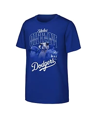 Outerstuff Big Boys and Girls Shohei Ohtani Royal Los Angeles Dodgers Triple Player Graphic T-Shirt