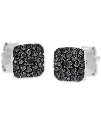 Macy's Black Spinel Stud Earrings (1.02 ct.t.w.) in Sterling Silver