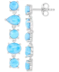 Macy's Opal (5.8 ct. t.w.) Earrings in Sterling Silver
