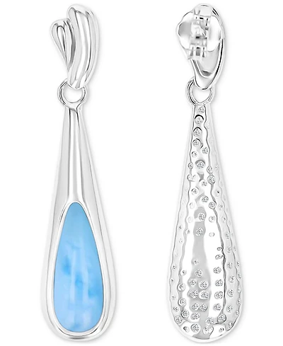 Macy's Oval Shape Opal (1.45 ct. t.w.) Earrings in Sterling Silver
