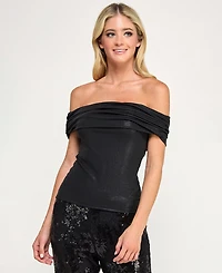 Seni & Cade Juniors Lurex Off-The-Shoulder Top