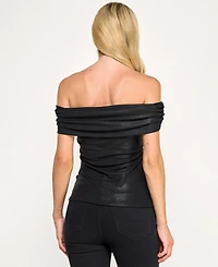 Seni & Cade Juniors Lurex Off-The-Shoulder Top