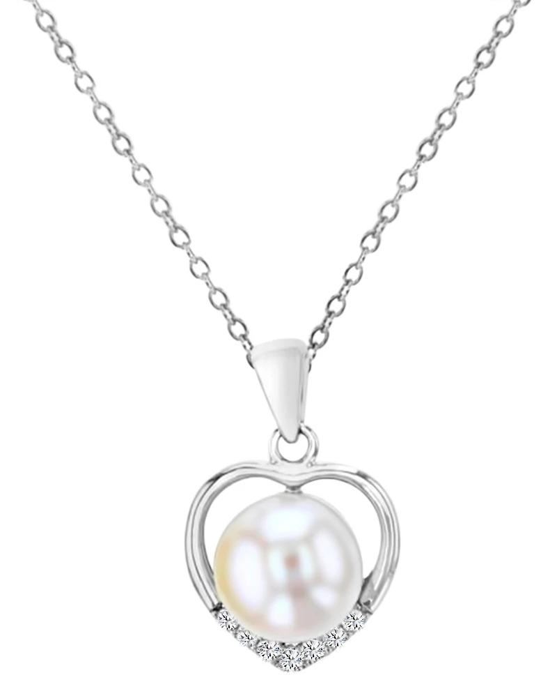 Macy's Cubic Zirconia Necklace (0.14 ct.t.w.) in Sterling Silver