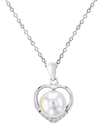 Macy's Cubic Zirconia Necklace (0.14 ct.t.w.) in Sterling Silver