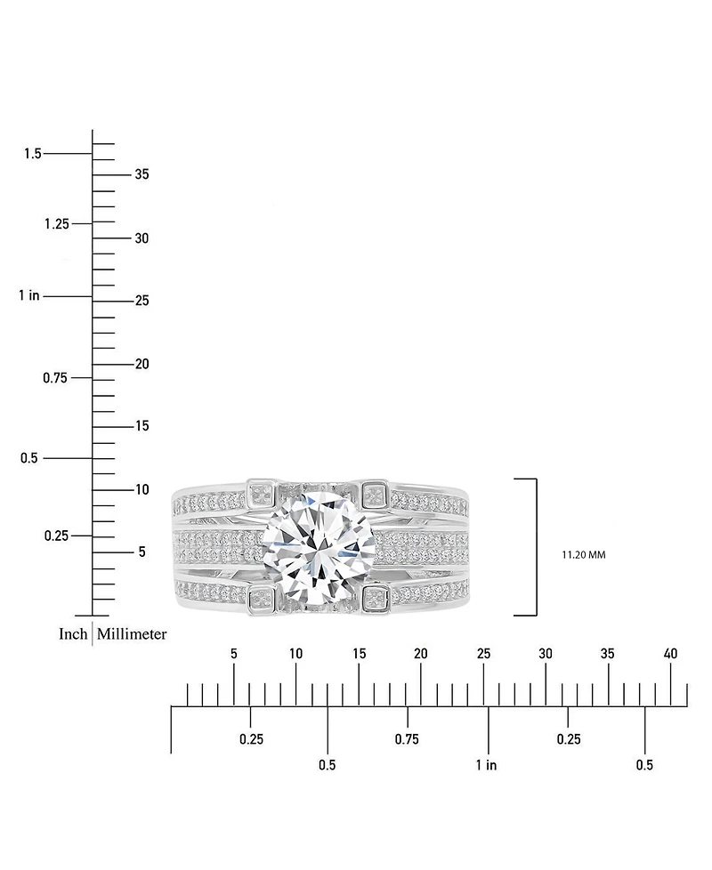 Macy's Cubic Zirconia Ring (3.46 ct.t.w.) Sterling Silver