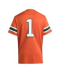 Adidas Men's 1 Orange Miami Hurricanes Premier Jersey