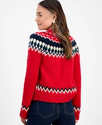 Style & Co Petite Fair Isle Cardigan, Macy's Exclusive
