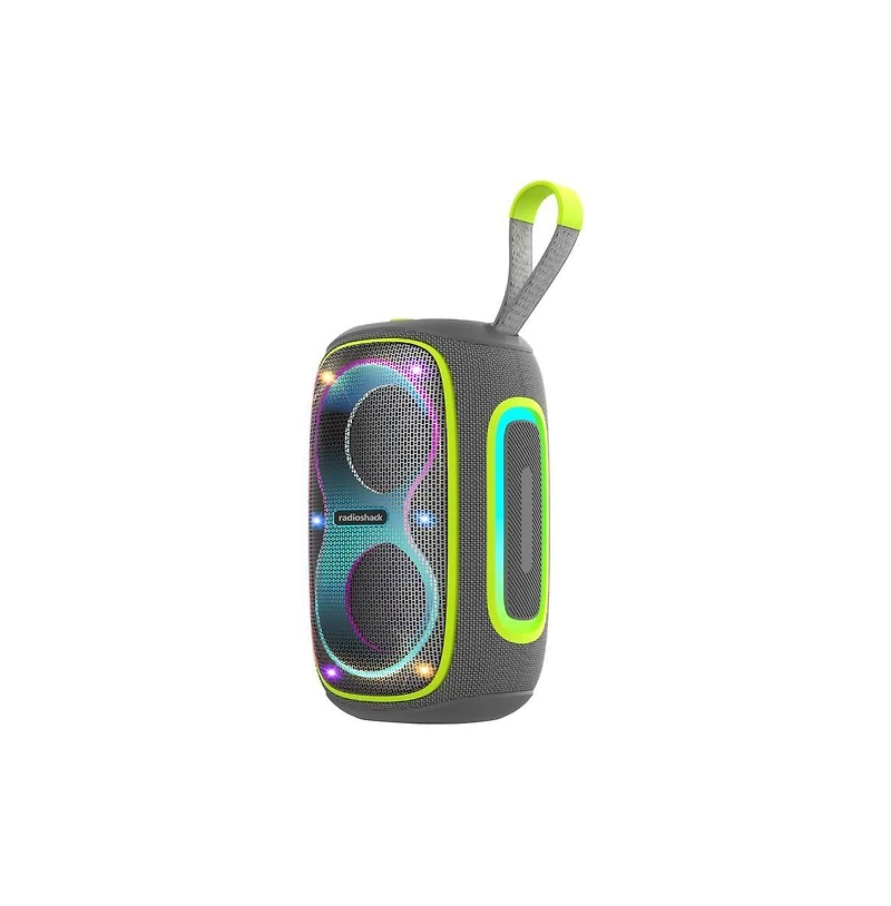 RadioShack 30W Gray and Green Wireless Portable Speaker with Rgb Lights Fm Radio Bluetooth 5.3 4001781