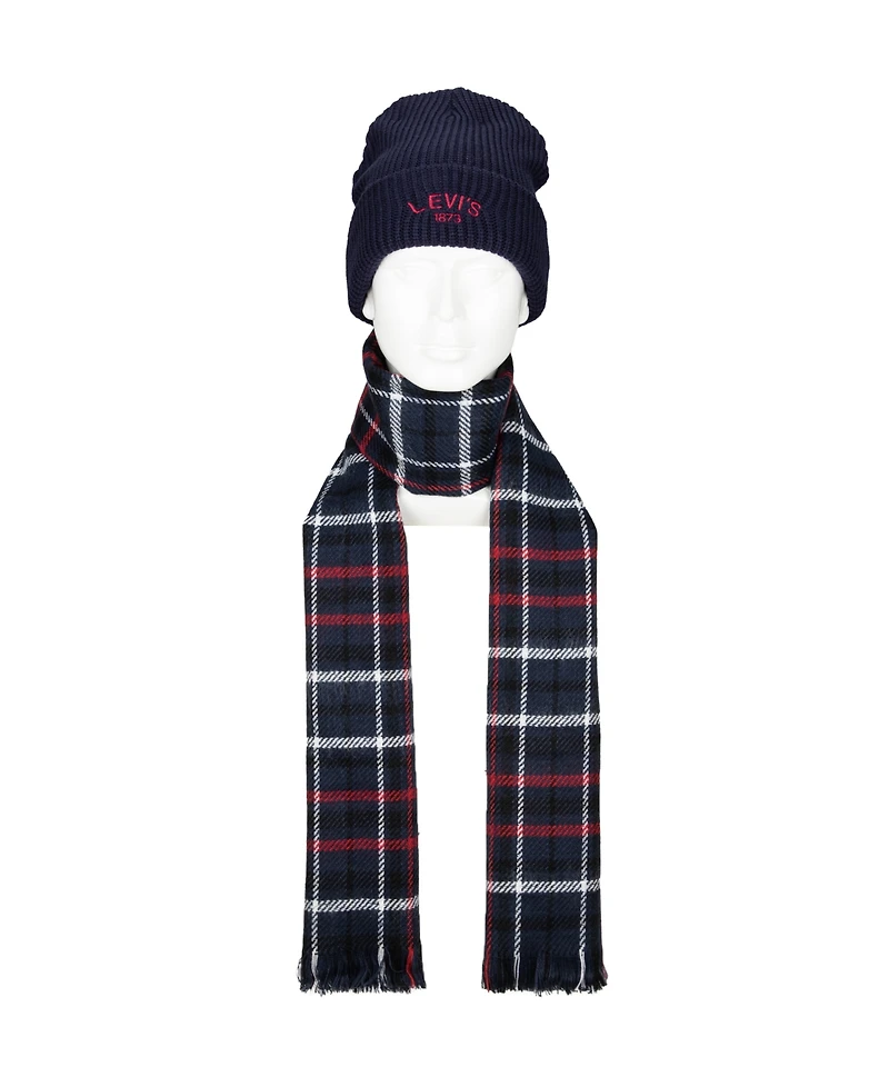 Levi's Men's 2-Piece Beanie and Scarf Set