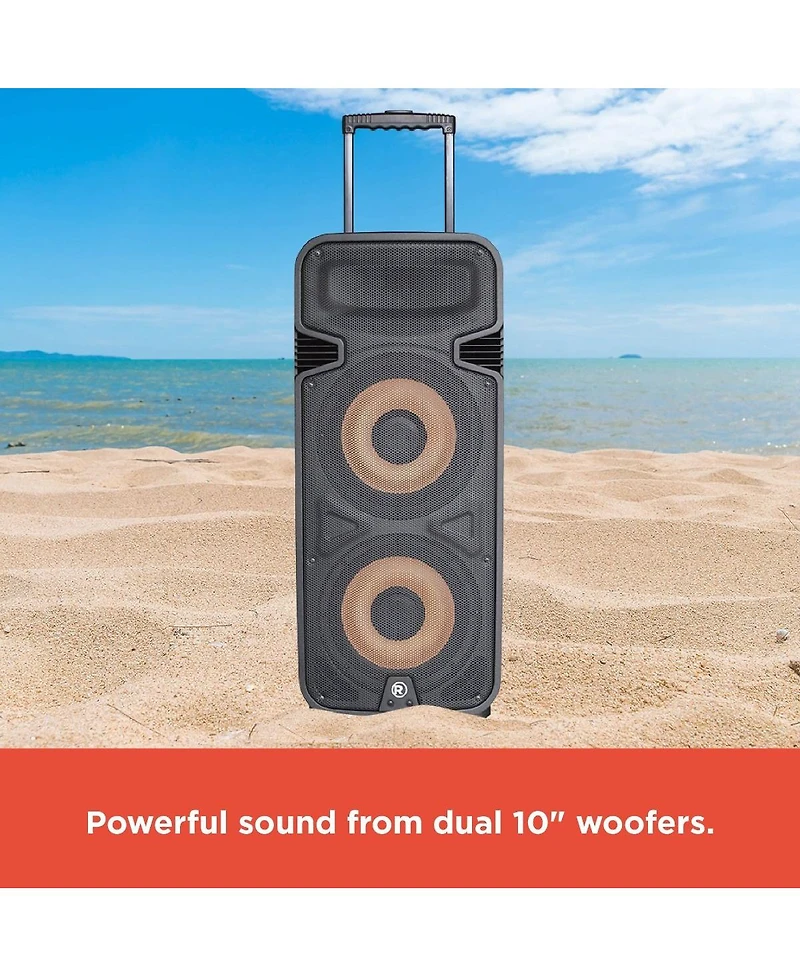 RadioShack Tower Speaker with Lights, Fm Radio, and Rechargeable Battery 4001942.