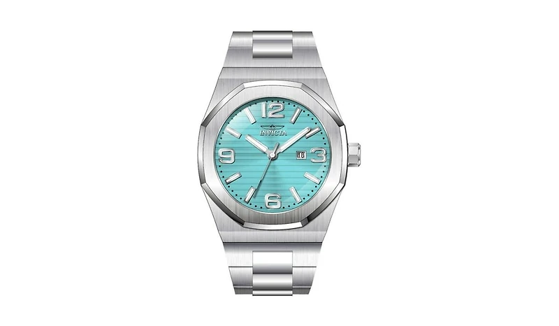 Invicta Men's 45779 Huracan Quartz 3 Hand Turquoise Dial Watch